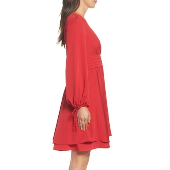 NWT Eliza J Tie Sleeve Fit & Flare Dress - Picture 3 of 7